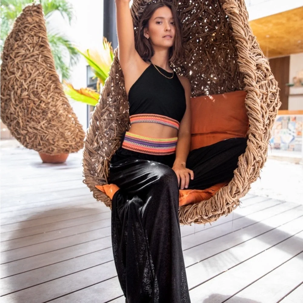 Restocked! ❤️ NWT PITUSA ♥️ HALTER TOP & WIDE LEG PANT SET - Picture 5 of 13